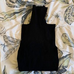 Turtleneck open back maxi dress